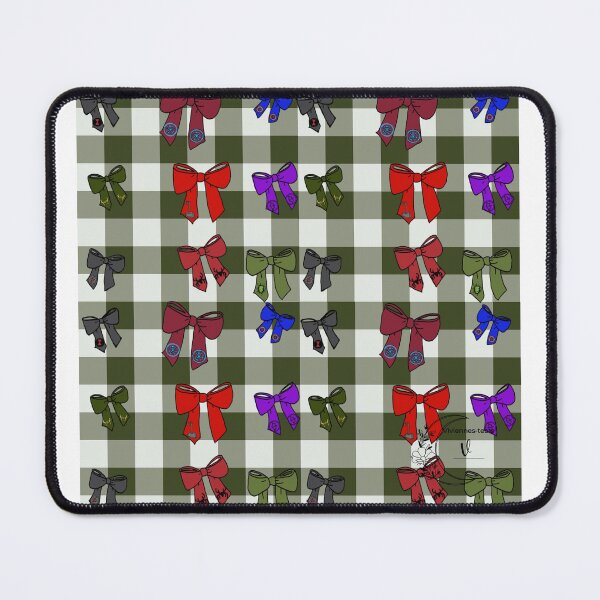 Item preview, Avengers seamless pattern: gingham green bows designed and sold by Viviennes-tears.