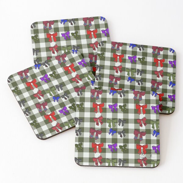 Item preview, Avengers seamless pattern: gingham green bows designed and sold by Viviennes-tears.