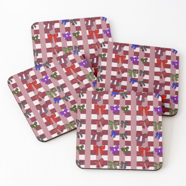 Item preview, Avengers seamless pattern: gingham red bows designed and sold by Viviennes-tears.