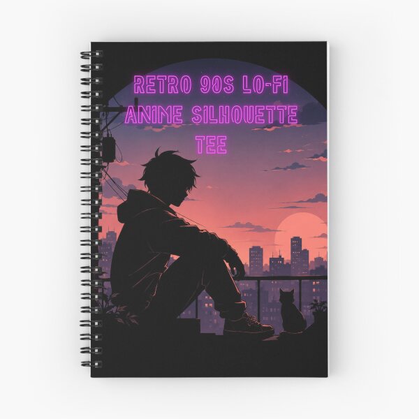 Item preview, Retro 90s Lo-Fi Anime Silhouette Tee designed and sold by everyone cloth house.