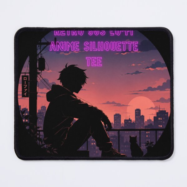 Item preview, Retro 90s Lo-Fi Anime Silhouette Tee designed and sold by everyone cloth house.