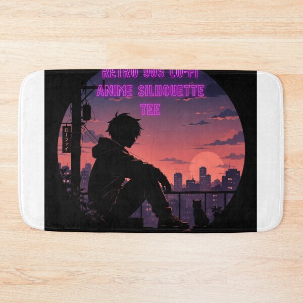 Item preview, Retro 90s Lo-Fi Anime Silhouette Tee designed and sold by everyone cloth house.