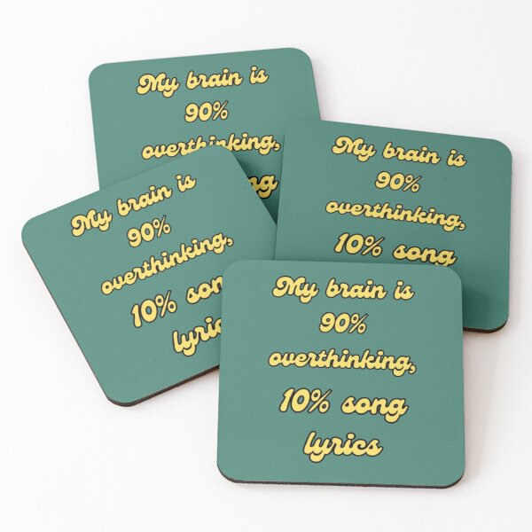 Item preview, Funny Overthinking Brain 90% Overthinking 10% Song Lyrics - Relatable Music Lover Gift designed and sold by PoppaBear71.