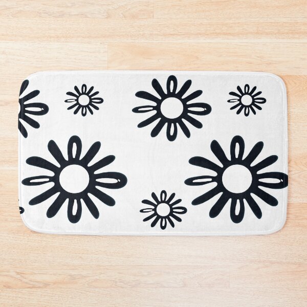 Item preview, Dancing Daisies – Bold Black and White Retro Floral designed and sold by Louise Wersäll.
