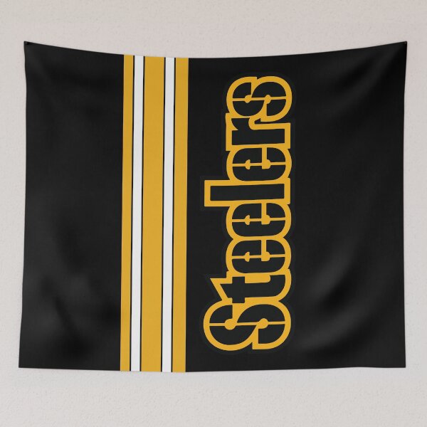 Item preview, Pittsburgh Steelers Vintage Wordmark and Vertical Stripes Graphic Design designed and sold by Lifer Art and Design.