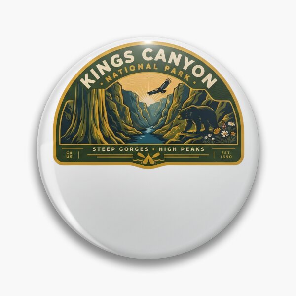 Item preview, Kings Canyon National Park California Gorges Grizzly Bear Hiking Badge designed and sold by LittleArij.