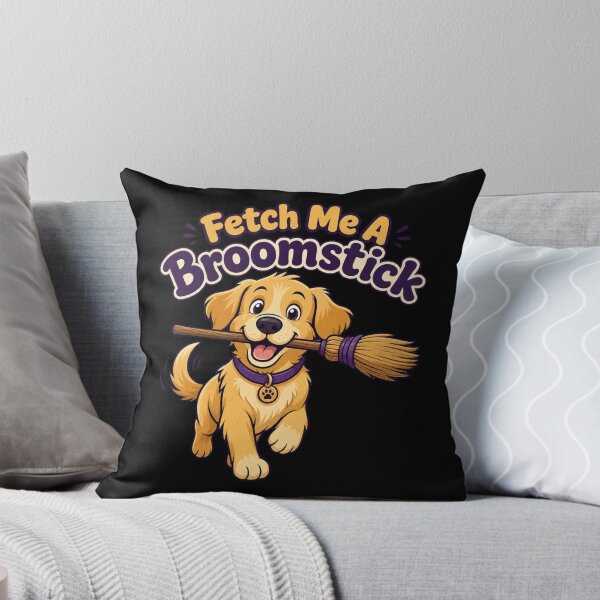Item preview, Fetch Me A Broomstick Shirt, Comfort Colors® Witch Dog Tee, Funny Halloween Dog Lover Graphic  designed and sold by TshirtsLabs.