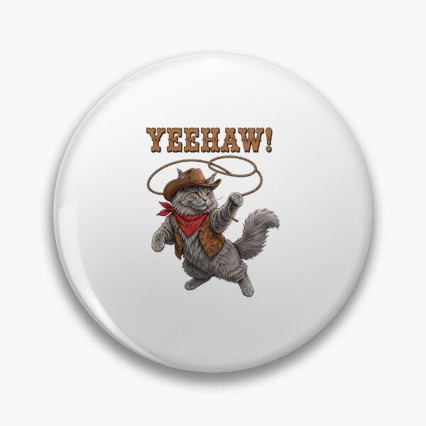 Item preview, Siberian Cat Yeehaw Cowboy - Wild West Lariat Cat Art designed and sold by Ghostlycats2026.