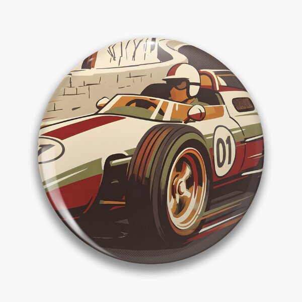 Item preview, Vintage Grand Prix Car Cornering designed and sold by Pop Garage.
