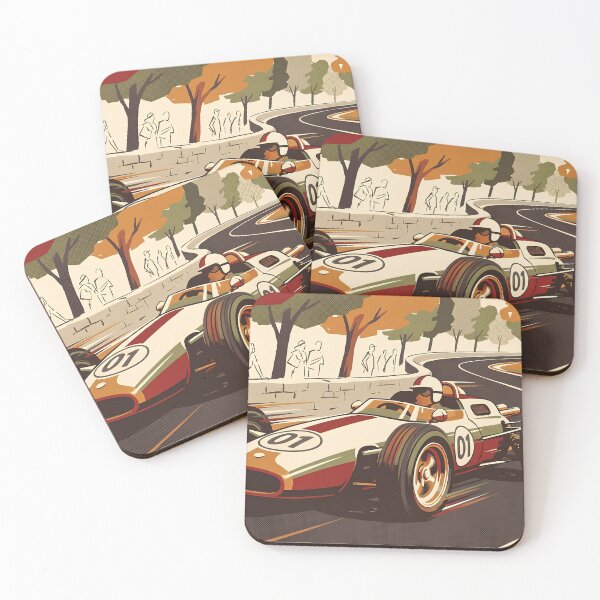 Item preview, Vintage Grand Prix Car Cornering designed and sold by Pop Garage.