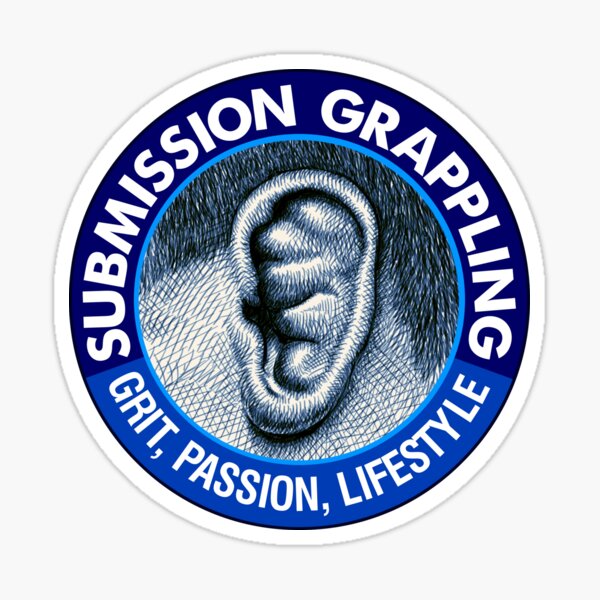 Submission grappler - cauliflower ear - jiu jitsu, judo Sticker
