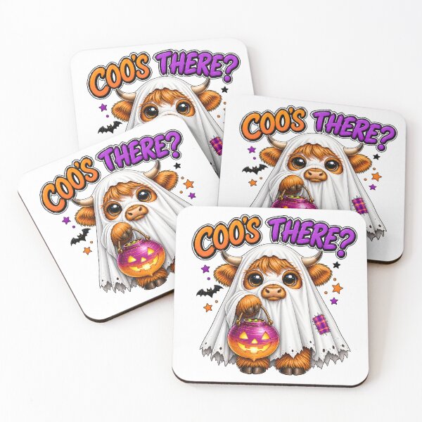 Item preview, Coos There? – Cute Highland Cow Ghost Halloween - Scottish Halloween designed and sold by SMalcolmDesigns.