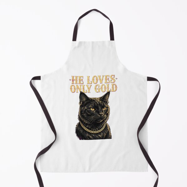 Item preview, Bombay Cat He Loves Only Gold - Luxury Black Cat Art designed and sold by Ghostlycats2026.