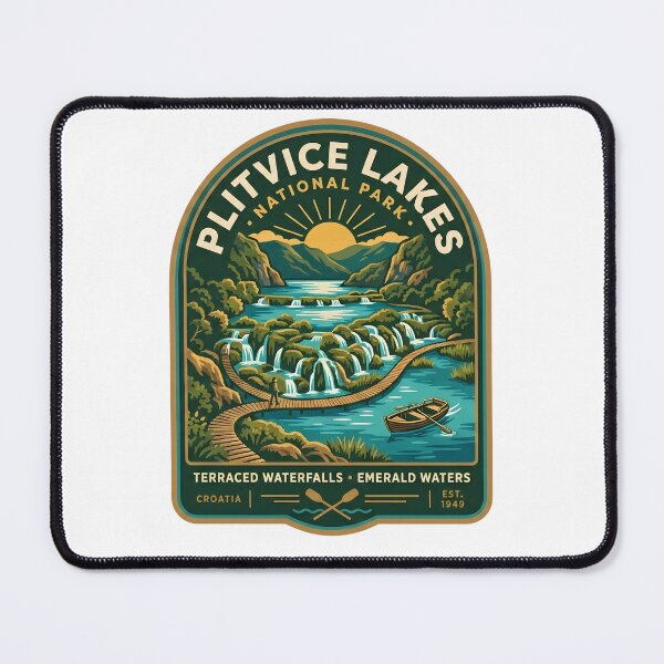 Item preview, Vintage Plitvice Lakes National Park Croatia Waterfalls Travel Souvenir designed and sold by LittleArij.