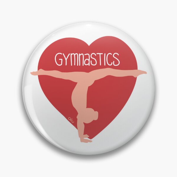 Item preview, Gymnastics Heart – Coral Red designed and sold by BibidibuDesigns.