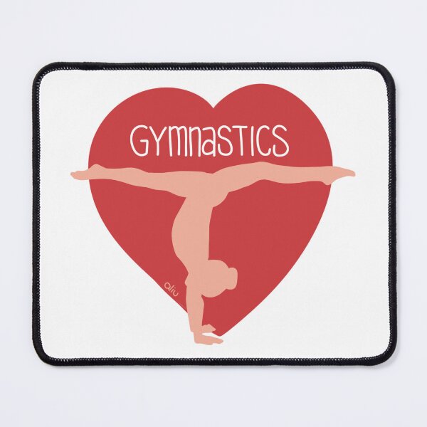 Item preview, Gymnastics Heart – Coral Red designed and sold by BibidibuDesigns.