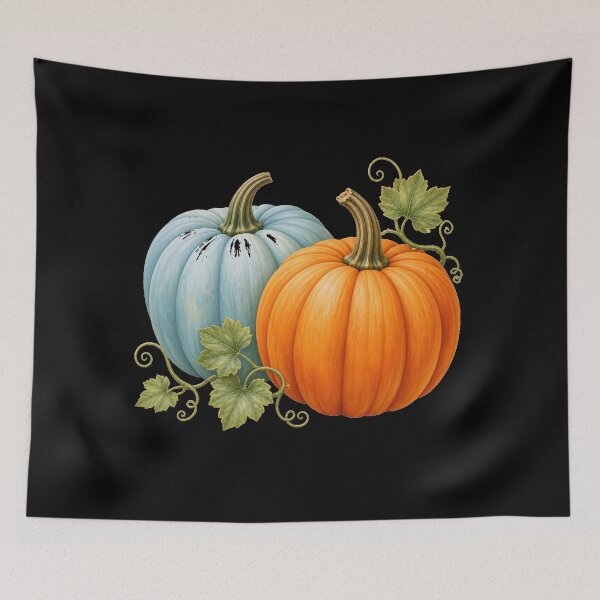 Item preview, Beautiful Blue and Orange Fall Pumpkins designed and sold by bonnieleigh6902.