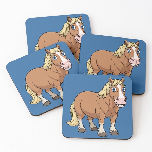 Item preview, A cartoon drawing of the horse Abtenauer designed and sold by Cheval-de-coeur.