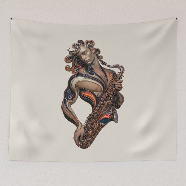 Item preview, The Jazz Spirit - Fluid Musician and Saxophone Fusion designed and sold by Rocky Mountain Artistry.