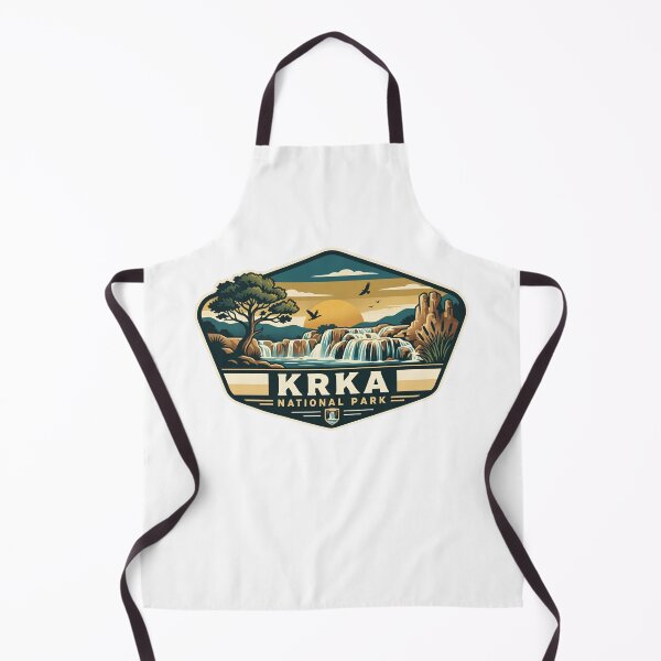 Item preview, Krka National Park Croatia Waterfalls Vintage Retro Travel Badge designed and sold by LittleArij.