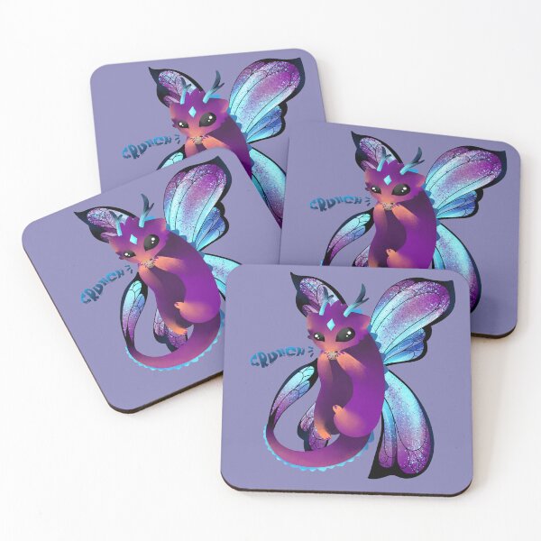 Item preview, Purple | Butterfly dragon eating a cookie designed and sold by Gleam-shop.