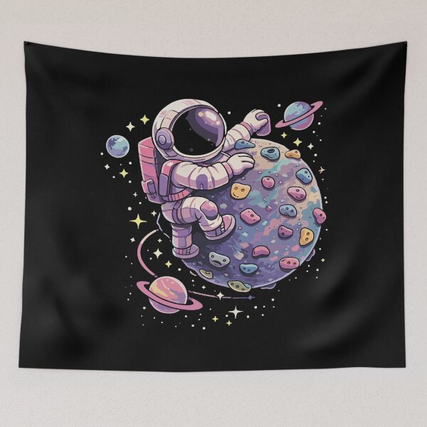 Item preview, Lindo astronauta haciendo búlder en el Planeta designed and sold by Pineapple-Tree.