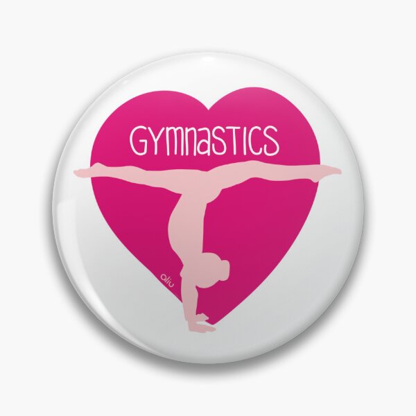 Item preview, Gymnastics Heart - Hot Pink designed and sold by BibidibuDesigns.