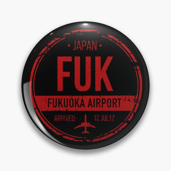 Item preview, Vintage Fukuoka Japan - FUK - Fukuoka Airport Code - Funny Travel designed and sold by DesignByLeo.