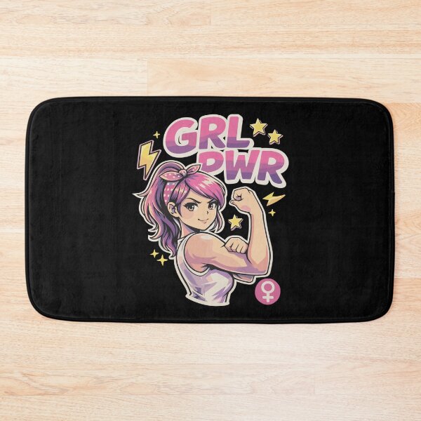 Item preview, GRL PWR Anime Girl – Strong woman shows biceps designed and sold by Pineapple-Tree.