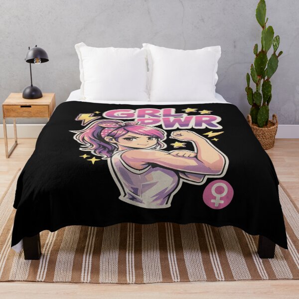 Item preview, GRL PWR Anime Girl – Strong woman shows biceps designed and sold by Pineapple-Tree.