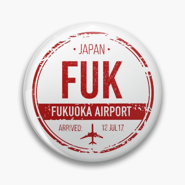 Artikelvorschau, Vintage Fukuoka Japan – FUK – Flughafencode Fukuoka – Lustige Reisetipps entworfen und verkauft von DesignByLeo.
