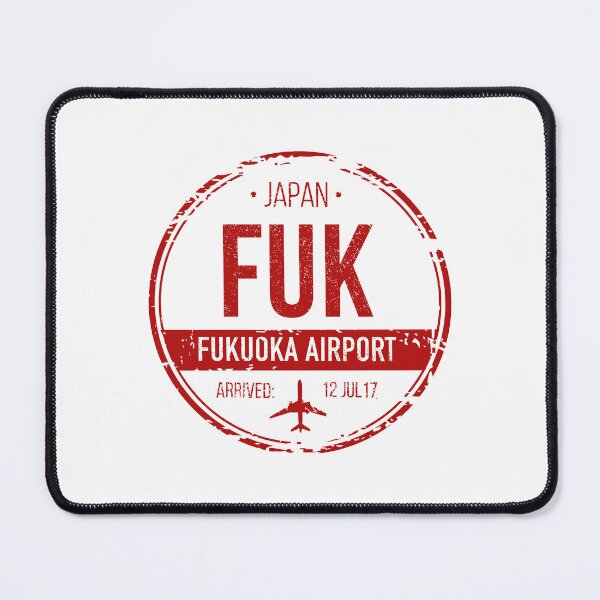 Item preview, Vintage Fukuoka Japan - FUK - Fukuoka Airport Code - Funny Travel designed and sold by DesignByLeo.