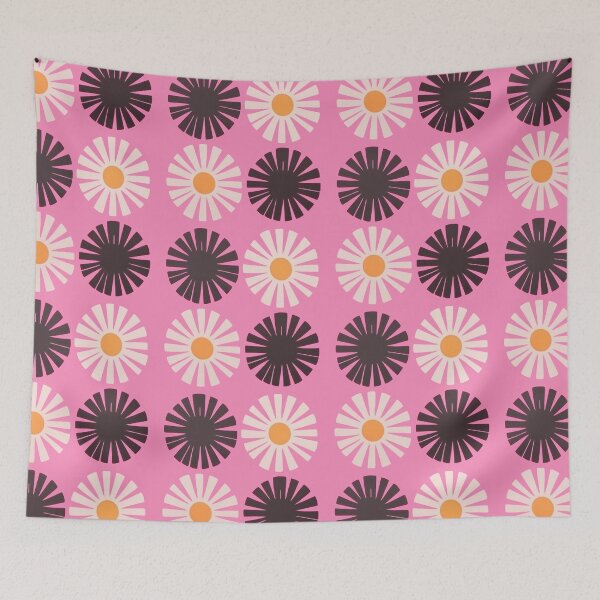 Item preview, Pink Pop Daisies – Bold Retro Floral Pattern designed and sold by Louise Wersäll.