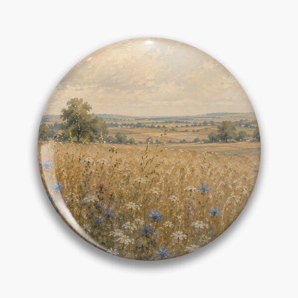Item preview, Wildflower Meadow Oil Painting Golden Summer Field designed and sold by Jozefin's Studio.