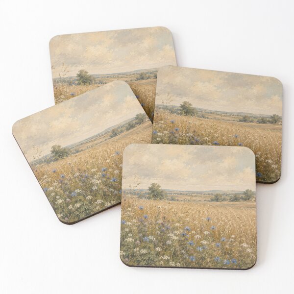 Item preview, Wildflower Meadow Oil Painting Golden Summer Field designed and sold by Jozefin's Studio.