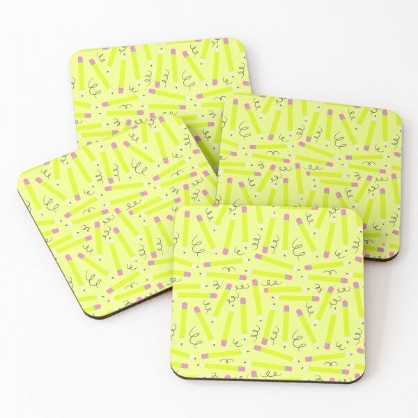 Item preview, Back to School Doodles – Playful Pencil & Scribble Pattern | Chartreuse designed and sold by Frohyou.