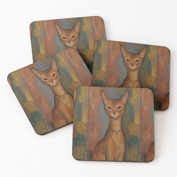 Item preview, Cat Triptych Modigliani Style  - Elongated Feline designed and sold by Abeshinobi.