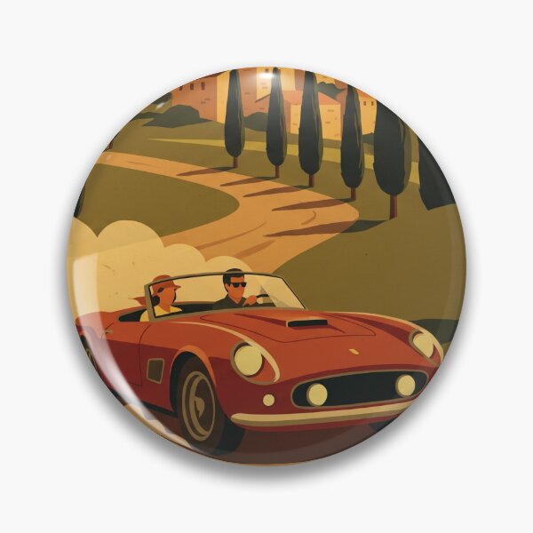 Item preview, Vintage Red Roadster on Tuscan Road designed and sold by Pop Garage.
