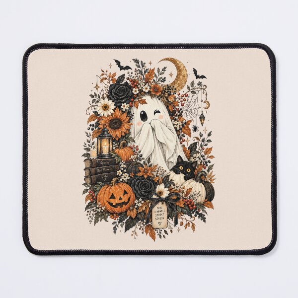 Item preview, Floral Ghost, Cute Boho Halloween Fall, Vintage Spooky Ghost with Floral Pattern, Autumn Halloween Gift designed and sold by Quiajia.