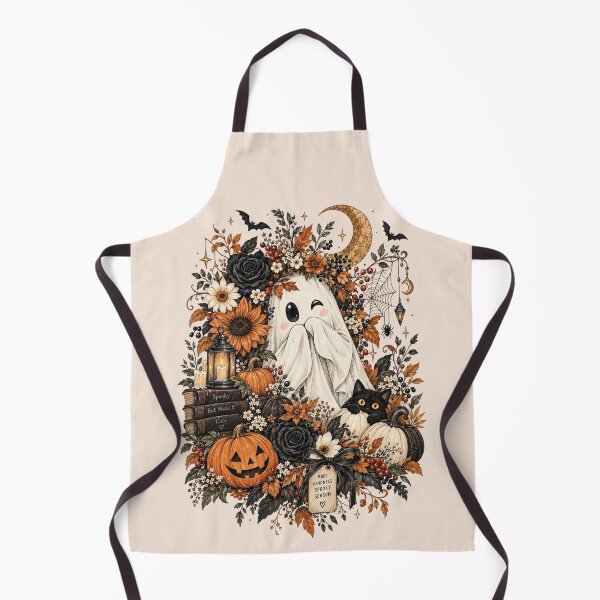 Item preview, Floral Ghost, Cute Boho Halloween Fall, Vintage Spooky Ghost with Floral Pattern, Autumn Halloween Gift designed and sold by Quiajia.