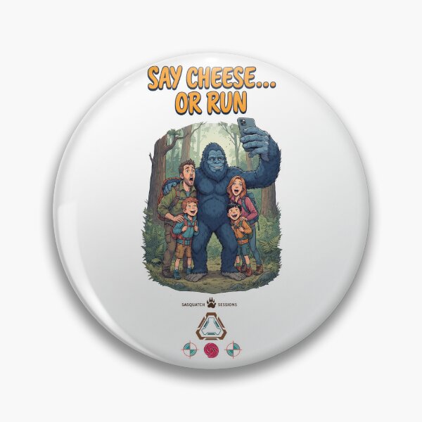 Item preview, SAY CHEESE… OR RUN - Funny Sasquatch Hiking Selfie designed and sold by Whimsy Trail Co.