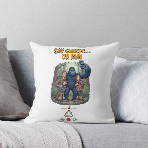 Item preview, SAY CHEESE… OR RUN - Funny Sasquatch Hiking Selfie designed and sold by Whimsy Trail Co.