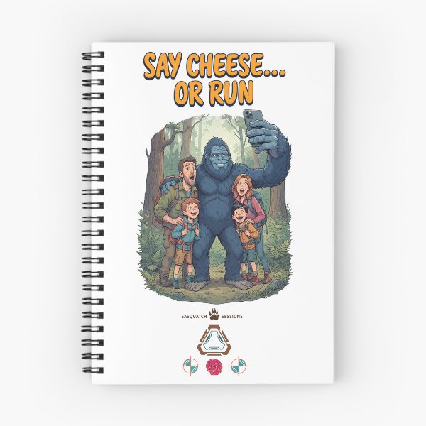 Item preview, SAY CHEESE… OR RUN - Funny Sasquatch Hiking Selfie designed and sold by Whimsy Trail Co.