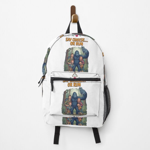 Item preview, SAY CHEESE… OR RUN - Funny Sasquatch Hiking Selfie designed and sold by Whimsy Trail Co.