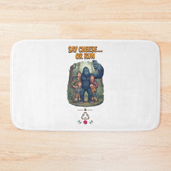 Item preview, SAY CHEESE… OR RUN - Funny Sasquatch Hiking Selfie designed and sold by Whimsy Trail Co.