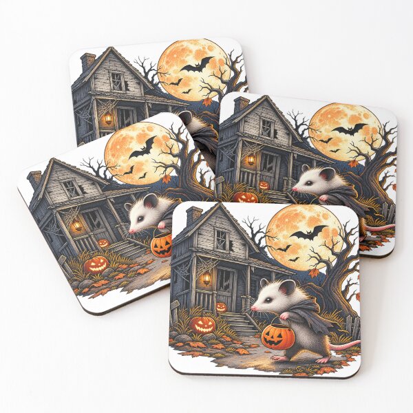 Item preview, Cute Spooky Opossum Halloween Trick or Treat Vintage Design designed and sold by CreativeNest Prints.