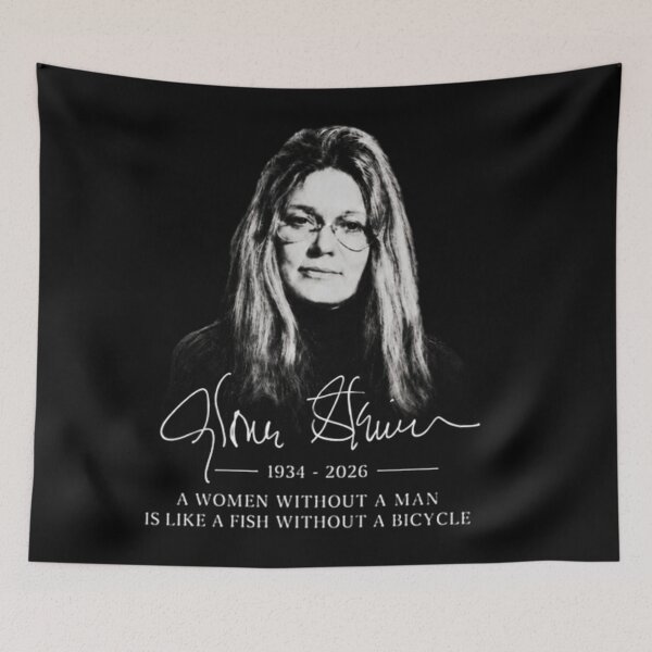 Item preview, Gloria Steinem Quote, Feminist, Fish Without A Bicycle Graphic designed and sold by sonjensenStudio.