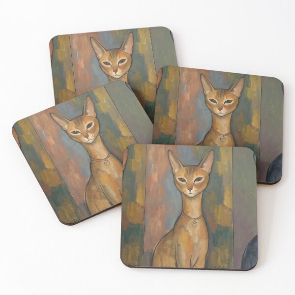 Item preview, Cat Triptych Modigliani Style  - Elongated Feline designed and sold by Abeshinobi.