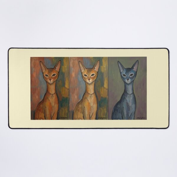 Item preview, Cat Triptych Modigliani Style  - Elongated Feline designed and sold by Abeshinobi.
