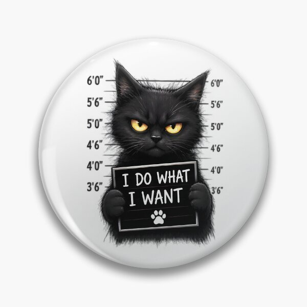 Item preview, Black Cat Mugshot I Do What I Want Funny Quote designed and sold by Pyt27.